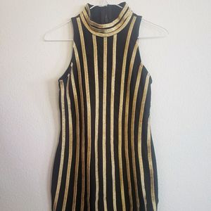 Gold and Black Cocktail Dress